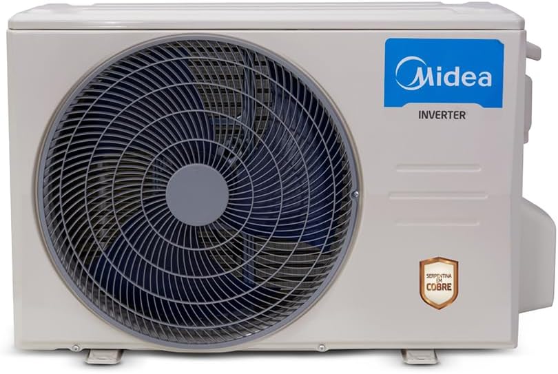 Unidade externa do ar condicionado Split Hi Wall Midea Connect Inverter 12000 Btus com selo proteção cobre