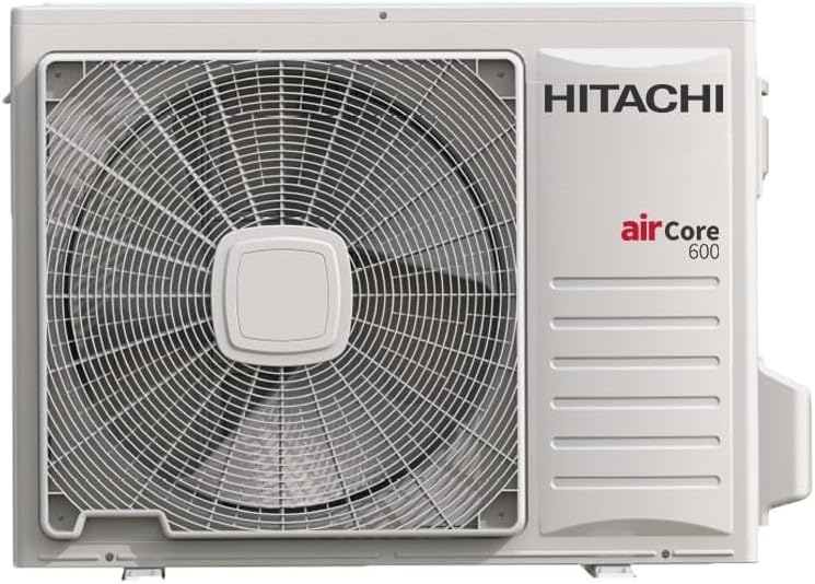 Unidade externa do ar-condicionado Split Cassete Inverter Hitachi AirCore 600 em fundo branco