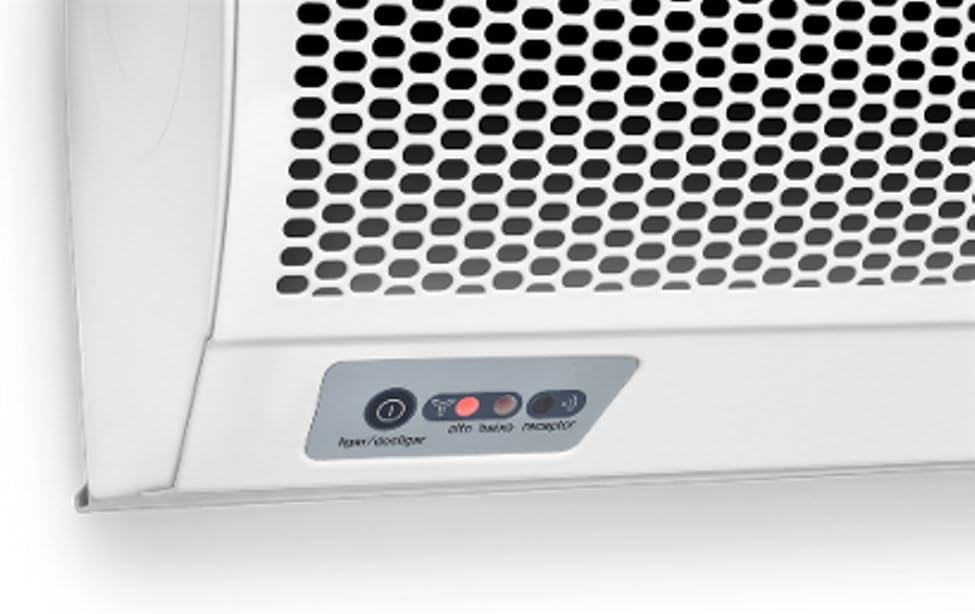Detalhe painel controle cortina de ar Springer com botões coloridos