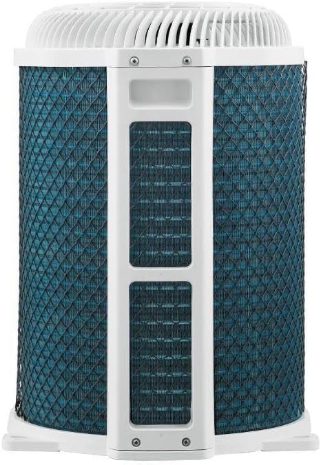 Unidade condensadora traseira do Ar Condicionado Philco 24000 BTUs com proteção em malha azul e ventilador superior.