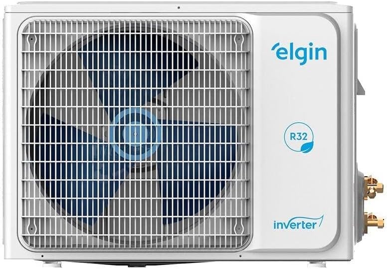 Unidade externa do Ar Condicionado Split Elgin Eco Inverter II 30000 BTUs com ventilador azul e selo R32