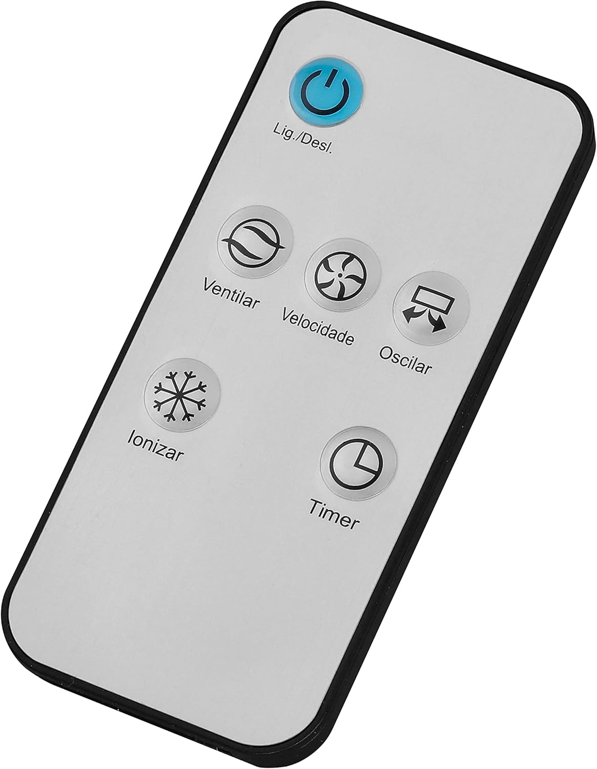 Controle remoto branco para climatizador Britania BCL05FI com várias funções