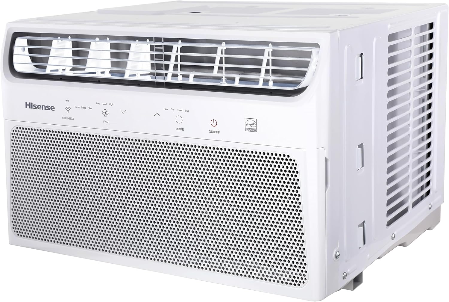 Ar Condicionado Janela Hisense 10.000 BTUs Frio painel eletrônico controle branco