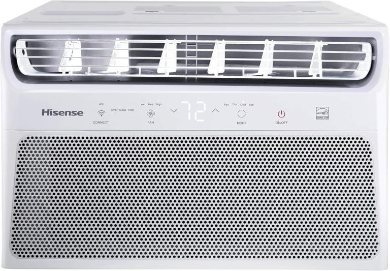 Ar Condicionado Janela Hisense Eletrônico 10.000 BTUs com Wi-Fi painel digital branco