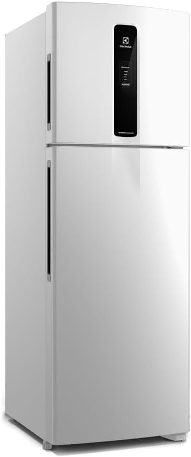 Geladeira Electrolux Frost Free Duplex Efficient IF43 vista lateral e frontal.