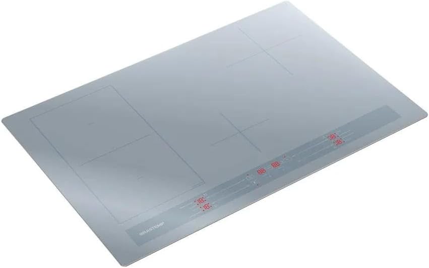 Cooktop indução Brastemp 4 bocas Flexizone branco BDJ77AB vista angular
