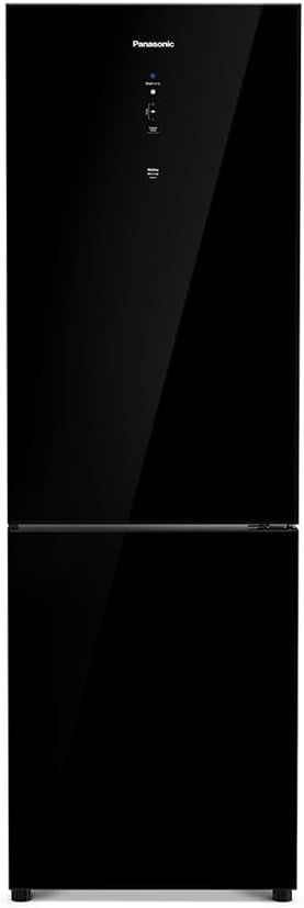 Refrigerador Panasonic preto fosco 397L com painel digital central