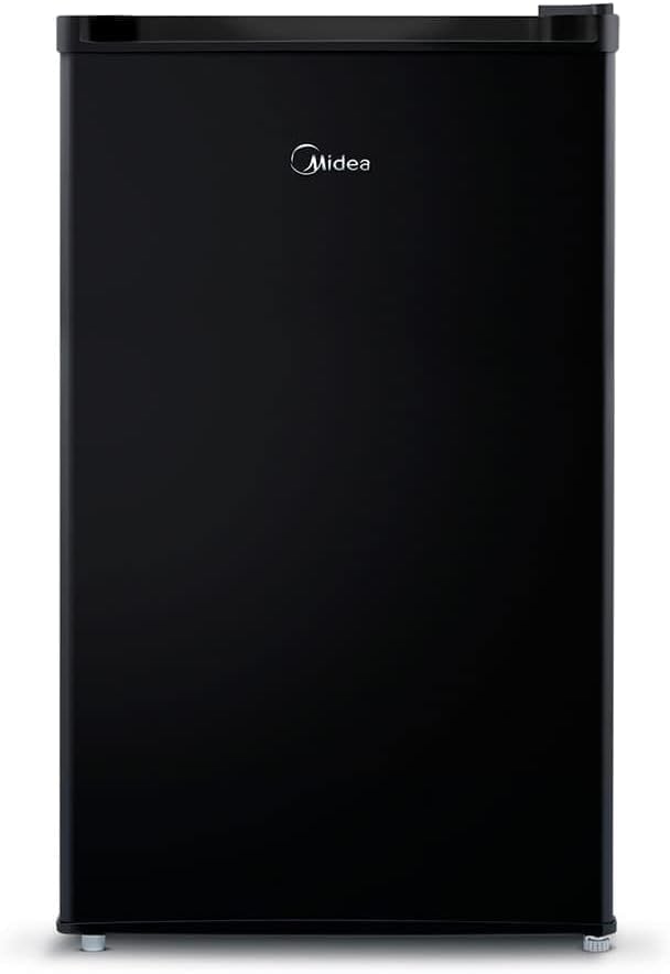 Frigobar Midea Black Edition preto 124 litros vista frontal