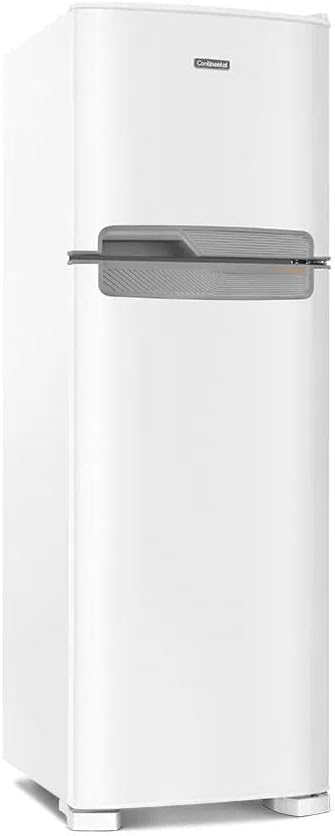 Refrigerador Continental branco 370L 2 portas design moderno com maçaneta cinza