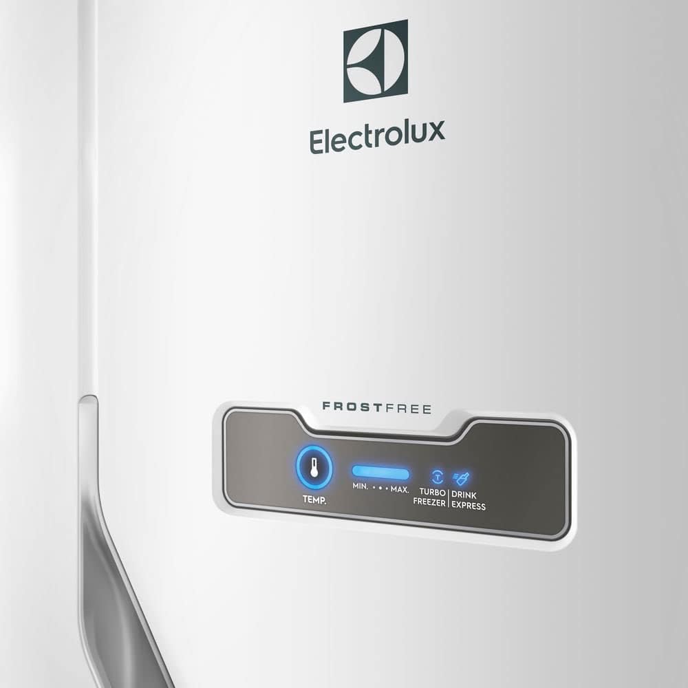 Painel digital do refrigerador Electrolux 371L Frost Free 2 portas branco