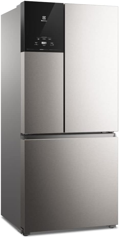 Geladeira Electrolux Frost Free Inverter inox 3 portas vista diagonal