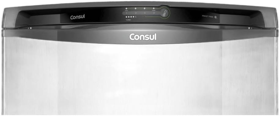 Painel digital geladeira Consul Frost Free 342 litros inox com controle de temperatura