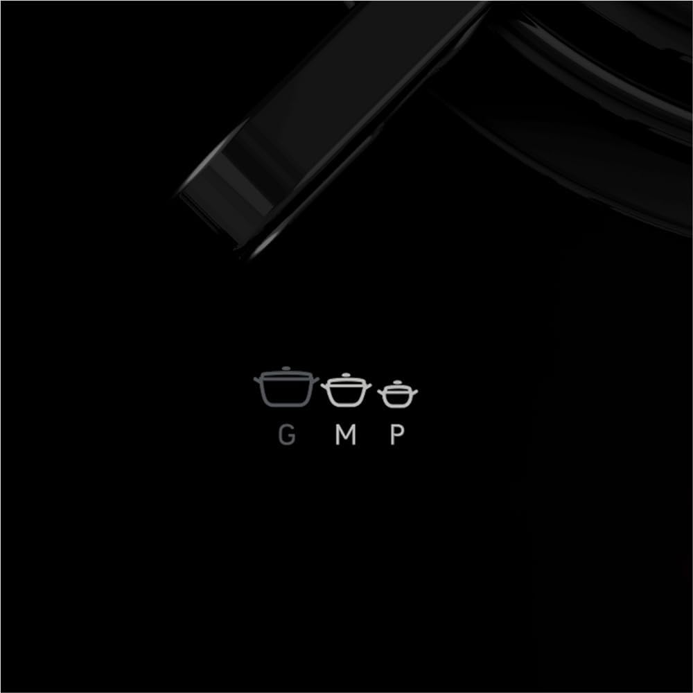 Ícones indicando tamanhos de panelas grandes, médias e pequenas para cooktop Consul