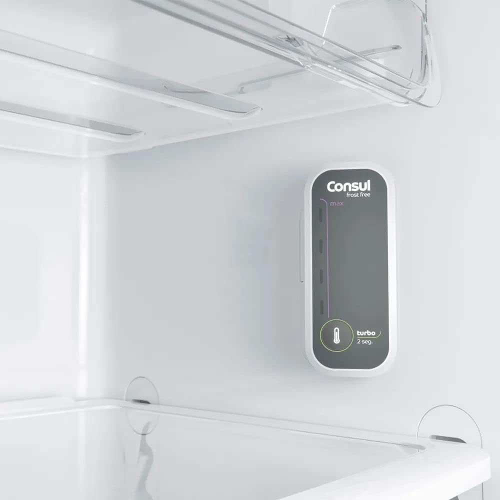 Painel interno refrigerador Consul frost free botão turbo indicador temperatura