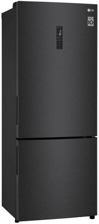 Refrigerador LG GC-B569NQL2 Frost Free Inverter Black Inox vista lateral frontal