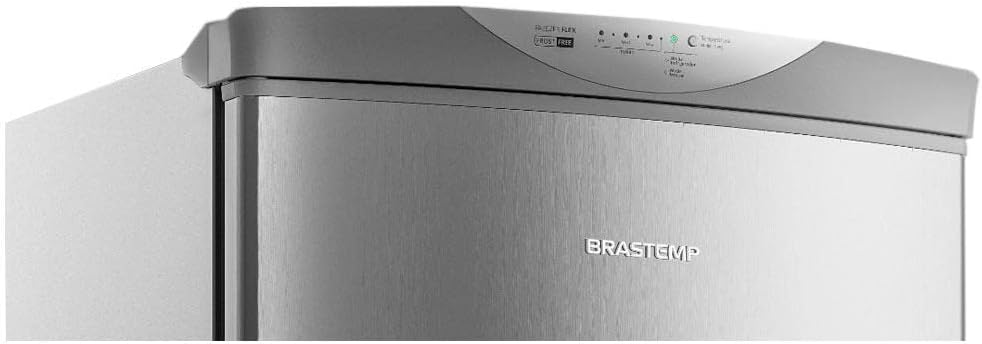 Painel superior do Freezer Vertical Brastemp Flex Frost Free inox 228 litros