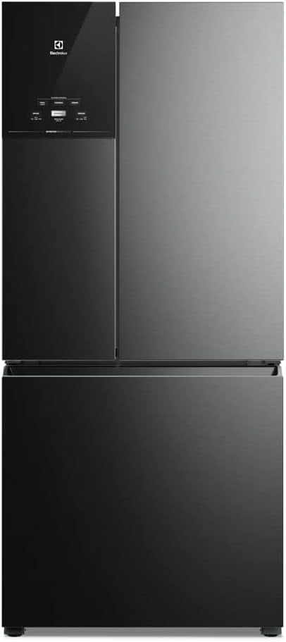 Geladeira Electrolux Multidoor Efficient Preto Inox Look vista frontal