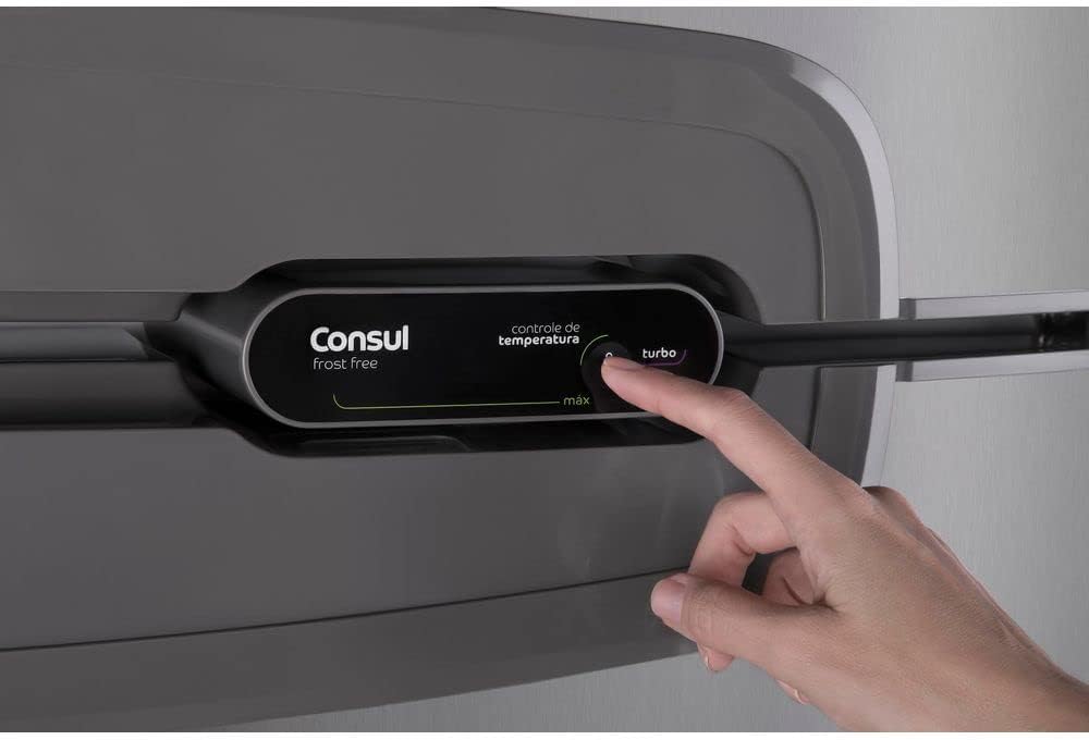 Painel controle temperatura refrigerador Consul Frost Free com botão turbo
