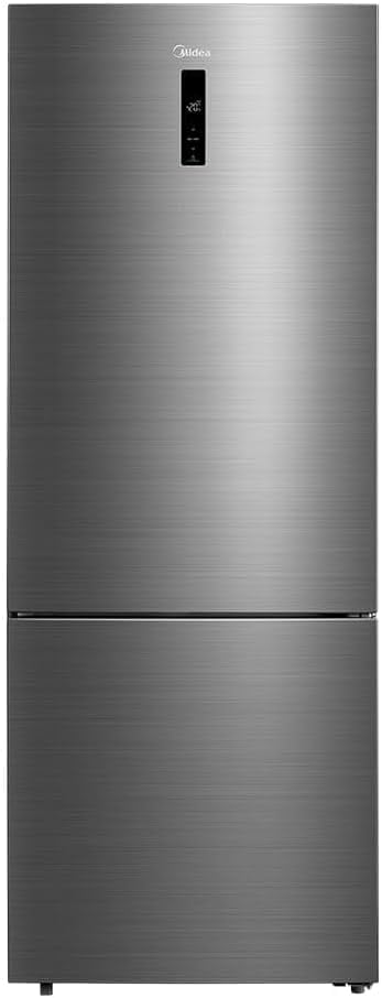 Geladeira Midea Inverse Frost Free 416L Inverter inox com painel digital