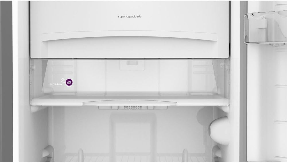 Compartimento freezer interno geladeira Consul Frost Free 342 litros inox com gavetão