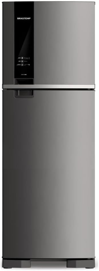 Geladeira Brastemp Frost Free Duplex inox 375 litros com painel digital preto