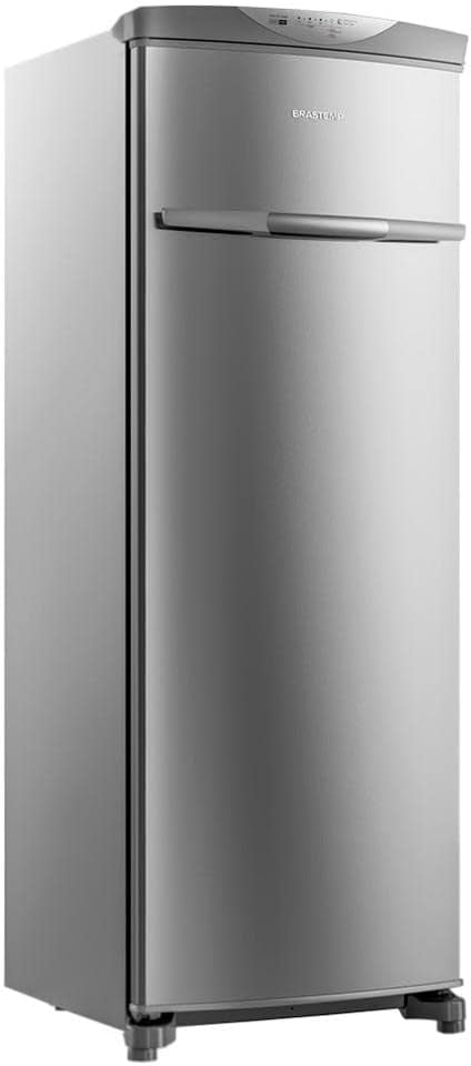 Freezer Vertical Brastemp Flex Frost Free inox 228 litros vista frontal