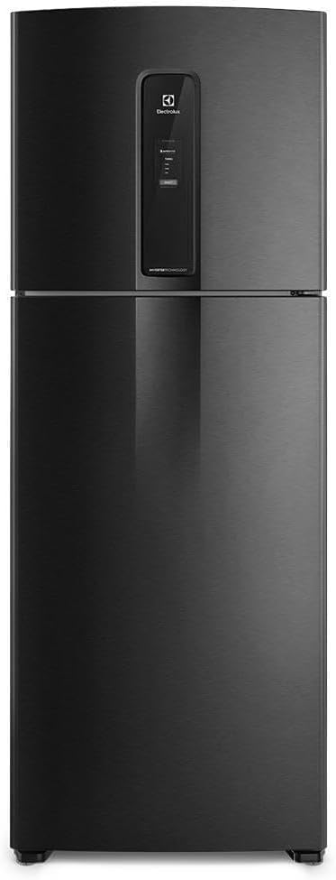 Geladeira Electrolux Frost Free Inverter 480L Black Inox Look com painel digital