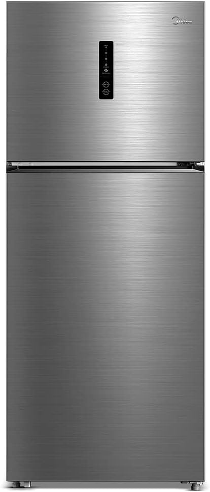 Refrigerador 411L 2 Portas Frost Free inox Midea com painel digital