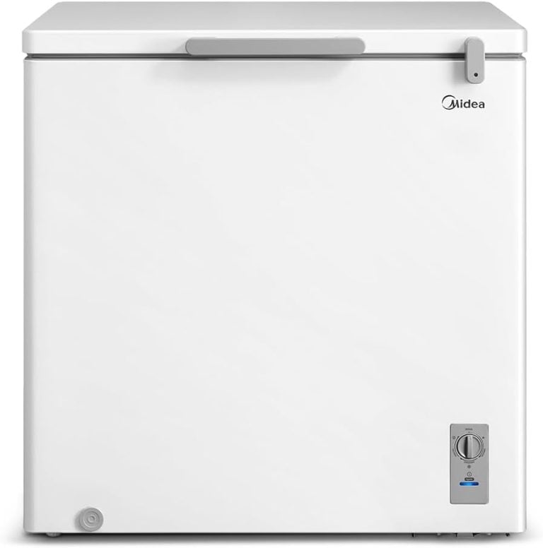 Freezer Horizontal Midea 200L branco com controle de temperatura e trava de segurança