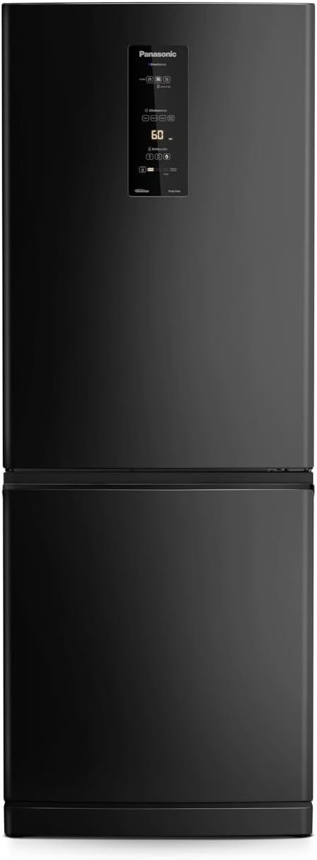 Geladeira Panasonic BB64 Black Inox inverse frost free 460L inverter porta fechada
