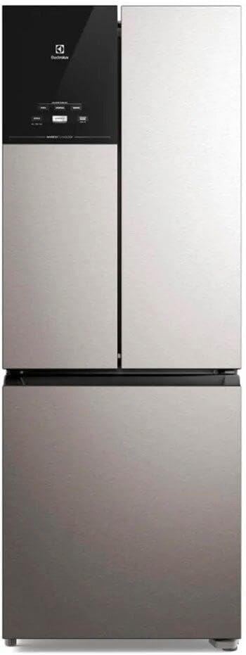 Geladeira Electrolux Frost Free Inverter 480L 3 portas Inox Look frontal