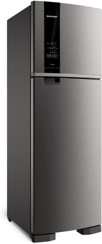 Geladeira Brastemp inox frost free duplex com painel touch e dispenser de água