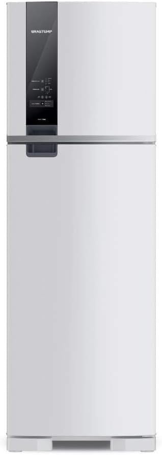 Geladeira Brastemp Frost Free Duplex 400 litros branca com painel preto vertical