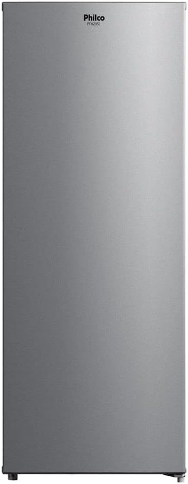 Freezer vertical Philco inox escovado modelo PFV205I visto de frente