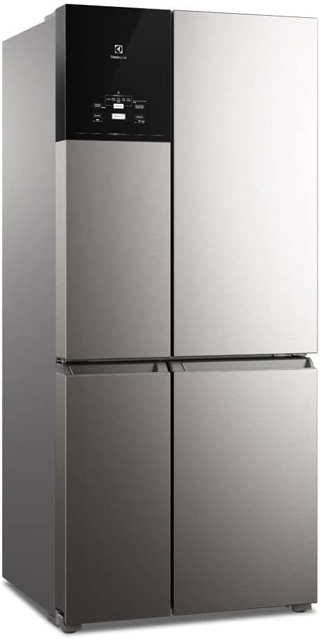 Geladeira Electrolux Frost Free Inverter 581L 4 portas inox look painel digital lateral