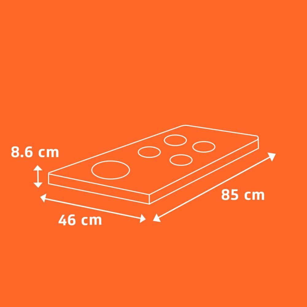 Dimensões do cooktop Brastemp 5 bocas 85x46x8.6 cm ilustração