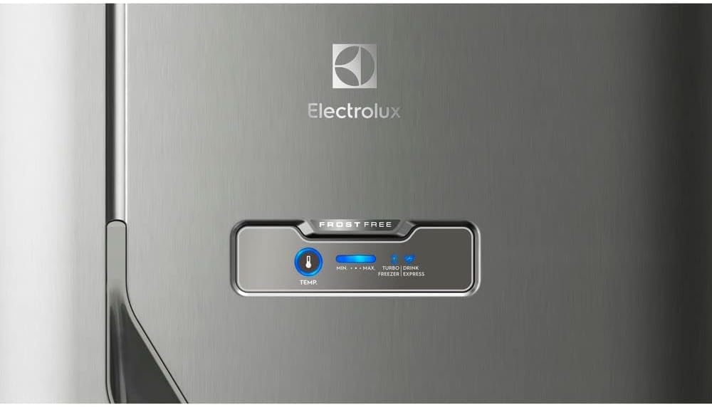 Controle digital da geladeira Electrolux Frost Free inox 310L TF39S