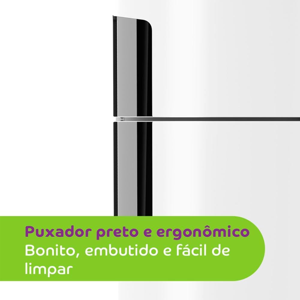 Puxador preto ergonômico da geladeira Consul fácil de limpar