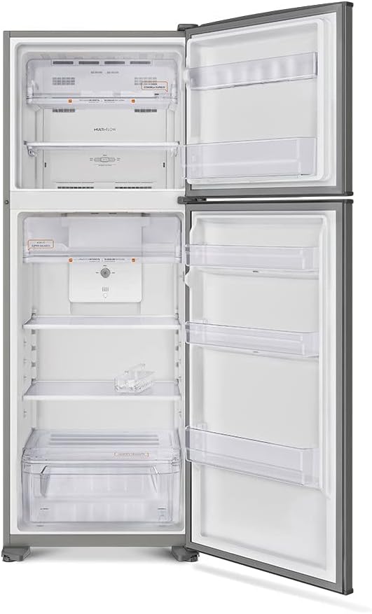 Interior refrigerador Continental 2 portas Frost Free 472L com congelador aberto