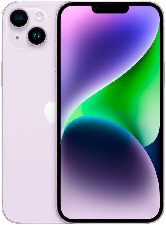 Apple iPhone 14 Plus roxo vista frontal e traseira