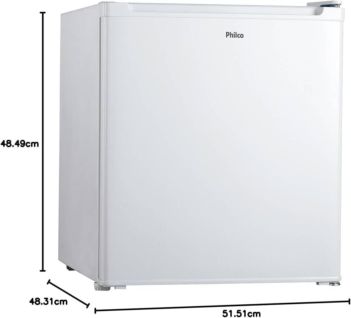 Frigobar Philco PH50L branco com dimensões 48,49x51,51x48,31 cm