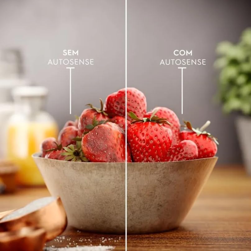 Comparação de conservação de alimentos da geladeira Electrolux com e sem tecnologia AutoSense