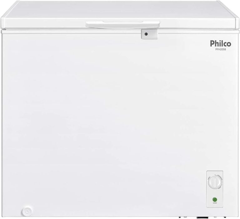 Freezer Horizontal Philco 199L PFH205B branco frente com painel termostato