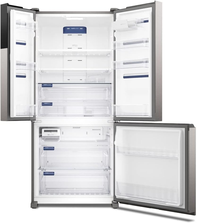Interior Geladeira Electrolux Frost Free Inverter 590L 3 portas aberto
