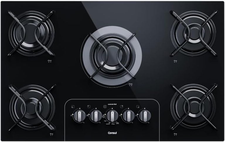 Cooktop Consul 5 bocas vidro preto com controle fácil e acendimento automático CD075AE bivolt