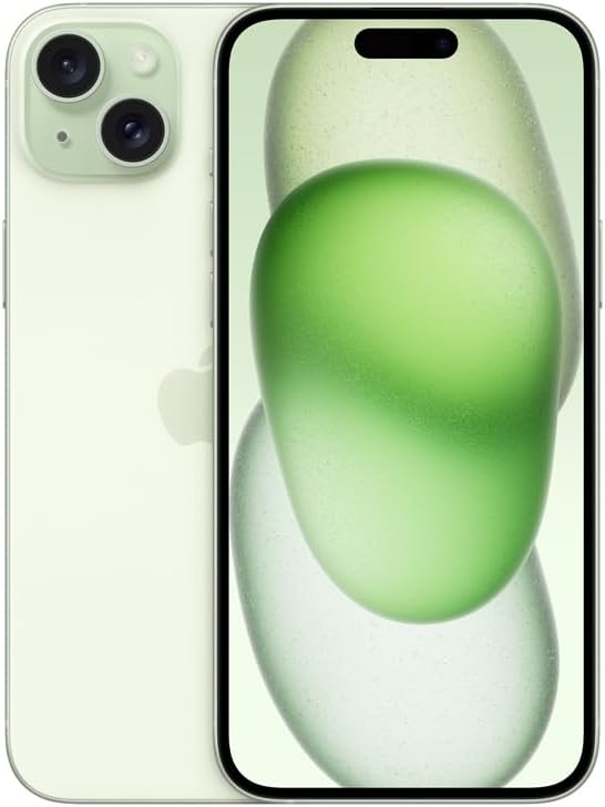 Apple iPhone 15 Plus verde 128GB vista frontal e traseira
