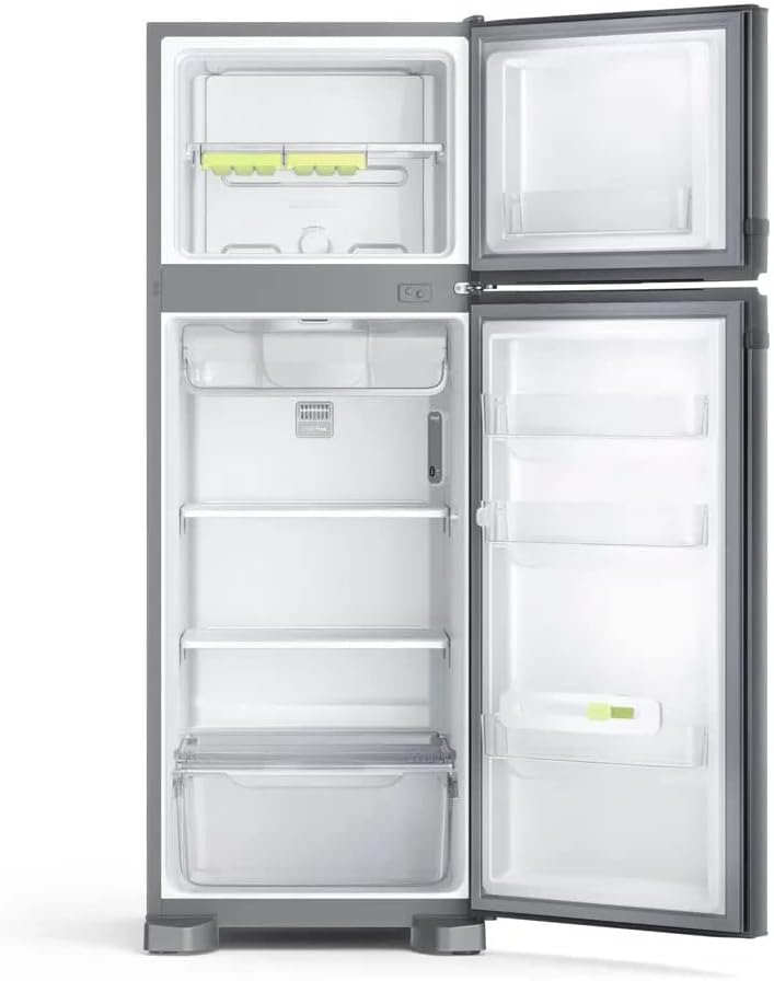 Interior vazia refrigerador Consul 340L frost free gavetas e prateleiras iluminado