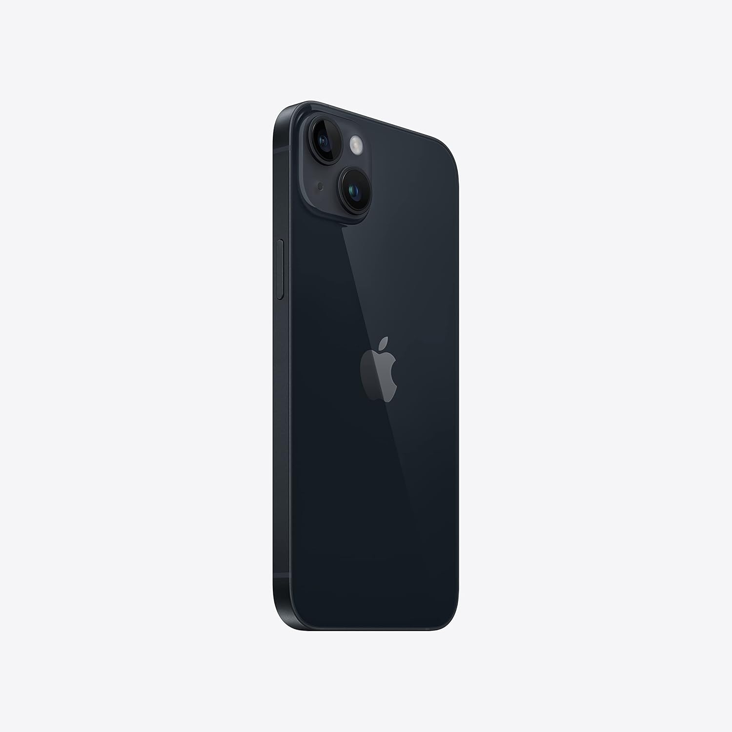 Apple iPhone 14 Plus 512GB Cinza-Escuro Meia-Noite traseira em ângulo lateral