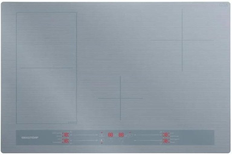 Cooktop 4 bocas indução Brastemp Flexizone branco BDJ77AB 220v frontal