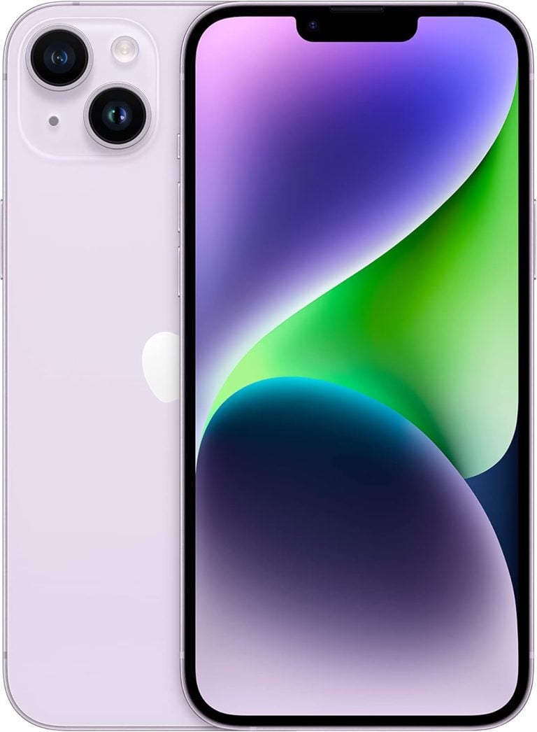 Apple iPhone 14 Plus roxo 128GB vista frontal e traseira